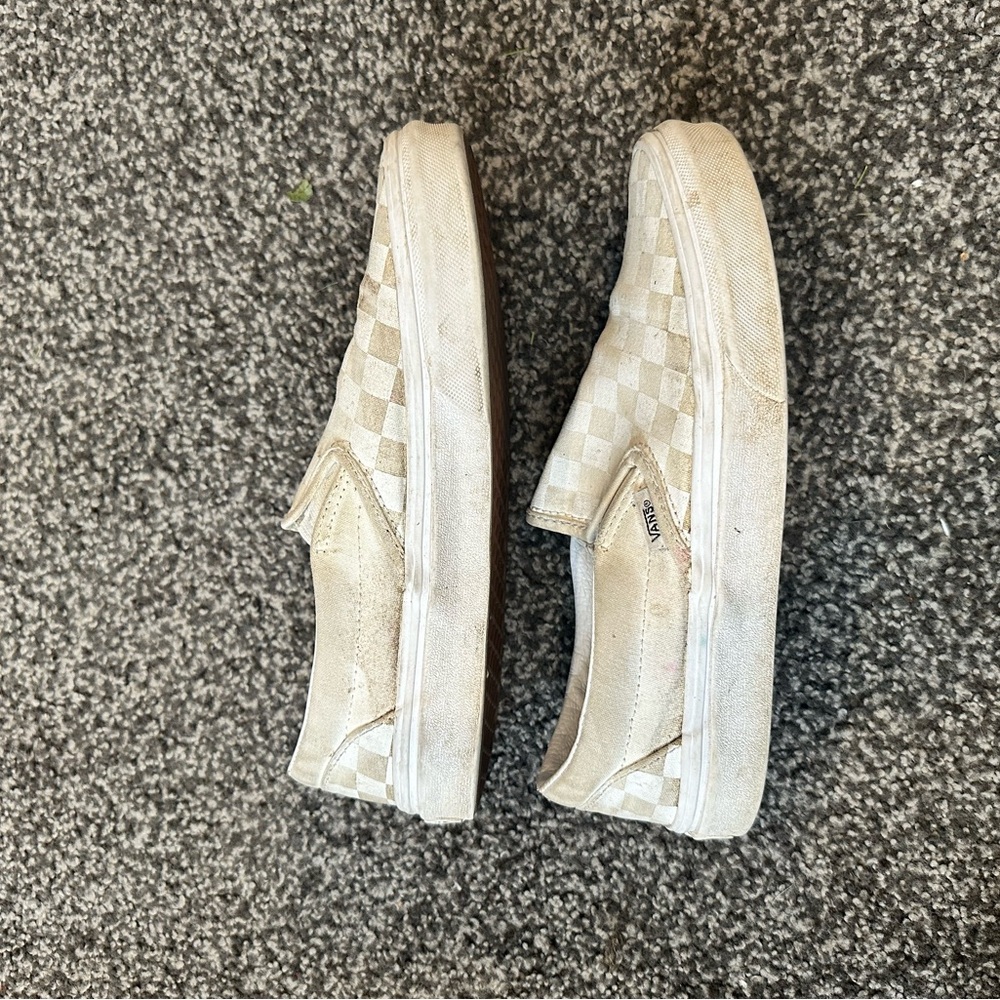 White checkered vans